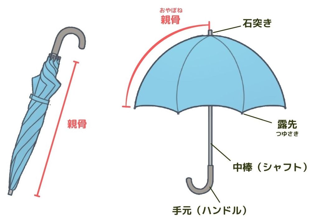 傘の各部名称