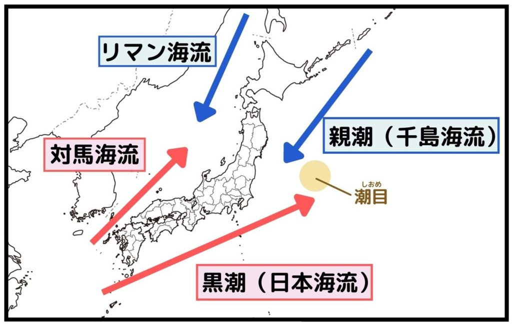 日本の4つの海流